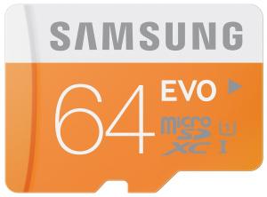 Card microSDXC cu adaptor Samsung 64GB SDXC EVO Class 10