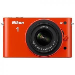Nikon 1 J2 10 MP Portocaliu Kit + 1 NIKKOR VR 10-30 + VR 30-110 mm
