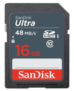 Card SDHC SanDisk Ultra 16GB 48Mb Class 10