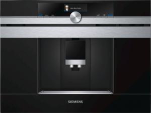 Espressor Incorporabil Siemens CT636LES1,19 bari, sensoFlow, aromaDouble Shot, coffeeSensor, Inox/Negr