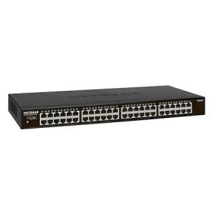 Switch NetGear GS348, 48 x 10/100/1000 Mbps Gigabit Ethernet, Desktop/Rackmount, Plug-and-Play, carcasa metal