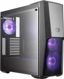 CARCASA COOLER MASTER MasterBox MB500, tempered glass, mid-tower, ATX,  3* 120mm RGB fan (incluse), I/O panel, black "MCB-B500D-KGNN-S00"