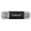 Memorie USB Pendrive  Intenso Twist Line 128 GB, stick USB (antracit/transparent, USB-A 3.2 Gen 1, USB-C