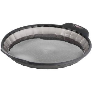 Forma de copt TEFAL Fluted Tart CrispyBake J4170814, D28cm, Silicon Platinum Ultra Flex, Java Pepper Grey