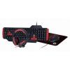 Set gaming 1x Tastatura, 1x Mouse, 1x Casti, 1x Mousepad, Gembird GGS-UMG4-02, cu cablu, negru, EN layout