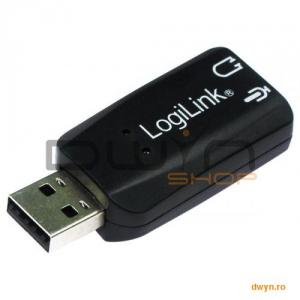 SB 5.1 USB, mic. 3.5mm jack, boxe 3.5mm jack, alimentare USB, Plug&Play, Logilink 'UA0053'