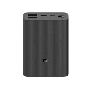 Acumulator portabil universal MI Power Bank 3 Ultra Compact, 10000 mAh, Fast Charge (22.5W), Dual USB-A + USB type C, Black