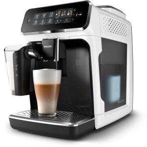 Espressor automat Philips EP3243/50, sistem de lapte LatteGo, 5 bauturi, filtru AquaClean, rasnita ceramica, optiune cafea macinata, ecran tactil, Alb