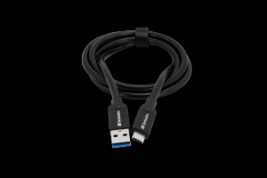 CABLU alimentare si date VERBATIM, pt. smartphone, USB 3.1 (T) la USB 3.1 Type-C (T),  1m, premium, cablu metalic, argintiu, "48871"