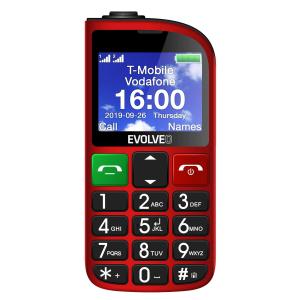 Telefon mobil EVOLVEO EasyPhone EP850 pentru seniori - Taste Mari, Dual Sim, Ecran Color, Camera Foto, 3 Butoane Dedicate, Buton Functie SOS, Radio FM, Bluetooth, Card microSDHC, Lanterna, Stand incarcare, Rosu
