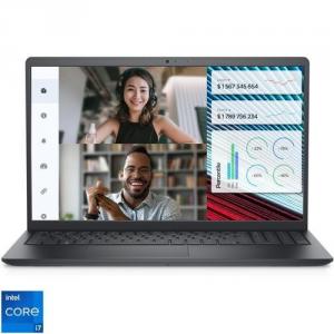 Laptop Dell Vostro 3520, 15.6 inch FHD, Intel Core i7-1255U, 16GB RAM, 512GB SSD, Intel Iris Xe Graphics, Ubuntu, Negru