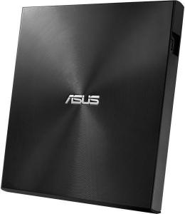 Unitate optica notebook ASUS ZenDrive U9M, DVD writer extern 8X, ultra-subtire 13.9mm, suport M-DISC, compatibil cu USB tip C si tip A pentru Windows si Mac OS, Nero BackItUp, E-Green, Negru