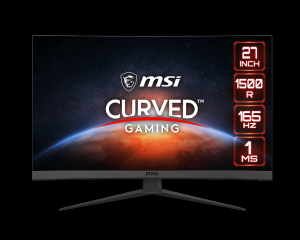 Monitor Curbat Gaming LED VA MSI 27'' Full HD, 165Hz, 1ms, AMD FreeSync Premium, 1500R, Frameless , Display Port, HDMI, G27C6