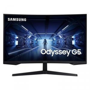 Monitor gaming curbat LED VA Samsung Odyssey G5-G55T 27", WQHD, Display Port, 144Hz, FreeSync Premium, Negru