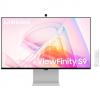 Monitor Smart Samsung ViewFinity 27" LS27C902PAUXEN, 5K, Thunderbolt 4, 3x USB C, Webcam, Argintiu