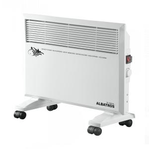 Convector Electric Albatros TC-1501A, 1500 W, Tip panou, Termostat reglabil, 2 trepte putere, Sistem protectie supraincalzire, Alb