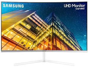 Monitor VA LED Samsung 31.5" LU32R591CWPXEN, Ultra HD (3840 x 2160), HDMI, DisplayPort, Ecran curbat, Alb