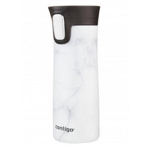 Termos cu pereti dubli otel inoxidabil cu aspect de marmura Contigo Pinnacle Couture 420 ml (White Marble)