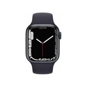 Smartwatch Apple Watch S7 GPS, Retina LTPO OLED, Bluetooth, Wi-Fi, Bratara Silicon 41mm, Carcasa Aluminiu, Rezistent la apa (Negru)