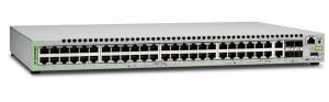Allied Telesis Gigabit Ethernet Managed switch with 48 10/100/1000T ports, 2 SFP/Copper combo ports, 2 SFP/SFP+ uplink slots AT-GS948MX-50