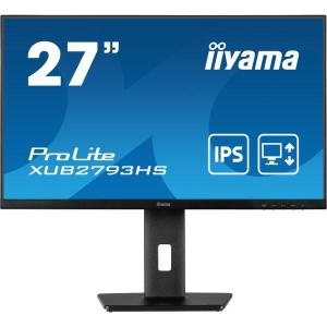 Monitor IPS LED iiyama ProLite 27" XUB2793HS-B5, Full HD (1920 x 1080), HDMI, DisplayPort, AMD FreeSync, Pivot, Boxe, Negru