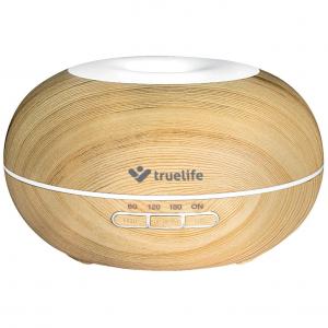 TrueLife TLAIRDD5L Odorizant cu ultrasunete, 300 ml, 14 lumini de fundal, 10 ore de functionare, model lemn deschis