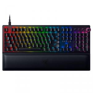 Tastatura gaming mecanica wireless Razer BlackWidow V3 Pro, iluminare Chroma RGB, 2.4GHz&Bluetooth, USB-C, switch Razer Green, US Layout, Negru