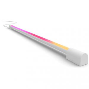 Tub LED RGB luminos Philips Hue Play Gradient compact, pentru TV 40-55", 1540 lm, lumina alba si colorata, 87.7cm, Aluminiu, Alb