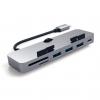 Hub tip clema Satechi Pro, Aluminum, pentru iMac Intel 2017-2019 3x USB 3.0, MicroSD, Gri spatial