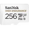 Memory card microsdxc sandisk by wd high endurance 256gb, class 10,