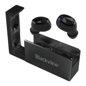 Casti wireless, Blackview AirBuds 2 TWS, Bluetooth 5.0, Impermeabile, Cu microfon, Carcasa de incarcare, 6.7 x 3.58 x 2.25 cm, Negru
