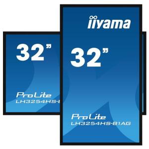 Display Profesional IPS LED iiyama PROLITE 31.5" LH3254HS-B1AG, Full HD (1920 x 1080), DVI, VGA, HDMI, DisplayPort, Boxe, Negru
