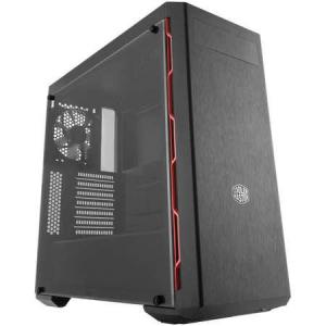 CARCASA COOLER MASTER MasterBox MB600L w/ODD, window version, mid-tower, ATX,  1* 120mm fan (incluse), I/O panel, black&amp;red "MCB-B600L-KA5N-S00"