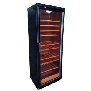 Vitrina frigorifica profesionala cu o usa Whirlpool ADN 231 pentru vinuri, 330 l, H 173 cm, 9+1 rafturi din lemn natural, Filtru carbon
