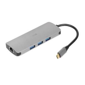 Replicator Ibox de porturi/dock pentru notebook USB 3.2 Gen 1 (3.1 Gen 1) Tip-C Livrare putere 100W Argintiu