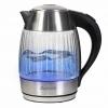 Ceainic electric Salente StripeGlass, de 1,8 l, otel inoxidabil / sticla, lumina de fundal albastra