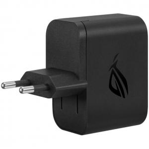 Incarcator retea ROG Gaming 65W Charger Dock, cablu USB Type-C detasabil (3.25 A), incarcare rapida, AC65-03 Negru