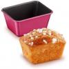 Set de 3 forme TEFAL CreaBake Mini-Cakes J3079804, Pentru mini prajituri, Dimensiune 8.3x6.5cm, Din otel carbon, Suprafata antiaderenta, Compatibil cu Cake Factory Delices, Dulcis Grey-Holi Pink