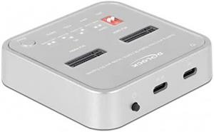 Statie de andocare si clonare Delock USB 3.0 M.2 NVMe/M.2 SATA/SD, statie de andocare (SSD M.2, card SD)