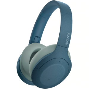 Casti Sony WH-H910NL, Noise Canceling, Quick attention, Hi-Res, Wireless, Bluetooth, NFC, LDAC, Autonomie de 35 ore, Albastru