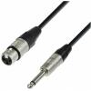 Adam Hall Cables K4 MFP 0600 - Microphone Cable REAN XLR female to 6.3 mm Jack mono 6 m