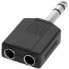 Adam Hall Connectors 4 STAR AY JF3 JM3 - Y-adapter 2 x 6.3 mm jack TRS female to 6.3 mm jack TRS male