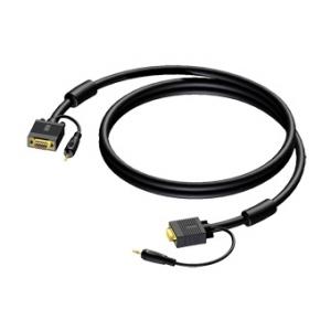 CAV115 - SVGA male &amp; 3.5 mm Jack male stereo to SVGA male &amp; 3.5 mm Jack male stereo - 3 METER