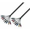 Adam hall cables k3 l8 cc 0300 - multicore cable 8 x rca male to 8 x