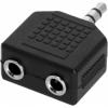Adam Hall Connectors 4 STAR AY MF3 MM3 - Y-adapter 2 x 3.5 mm jack TRS female to 3.5 mm jack TRS female