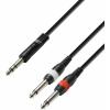 Adam hall cables k3 yvpp 0100 - audio cable 6.3 mm jack stereo to 2 x