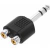 Adam hall connectors 4 star ay rf2 jm3 - y-adapter 2 x rca female to