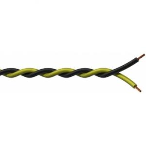 PR4604/1 - Twisted assembling cable - 2 x 1 mm&sup2; - 17 AWG - 100 meter, black &amp; yellow