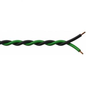 PR4605/1 - Twisted assembling cable - 2 x 1 mm&sup2; - 17 AWG - 100 meter, black &amp; green