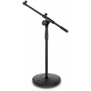Gravity TMS 2222 - Short Touring Series Microphone Stand with Round Base and 2-Point Adjustment Telescoping Boom